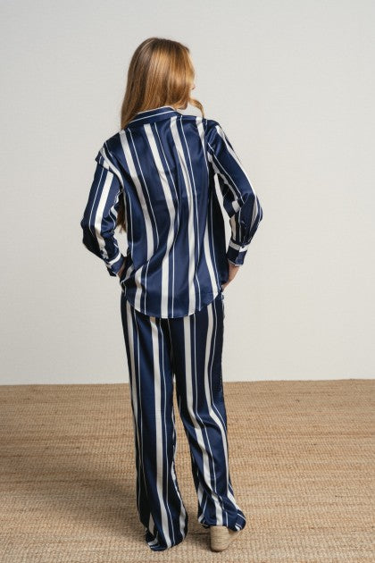 PANTALÓN DE RAYAS PIERNA ANCHA