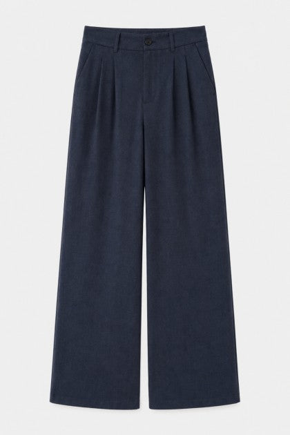 PANTALÓN PLISADO DE PIERNA ANCHA