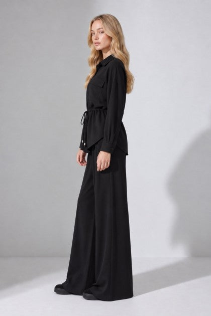 CONJUNTO CAMISA Y PANTALON FLUIDO NEGRO