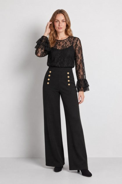 PANTALÓN VAQUERO BOTONES DORADOS