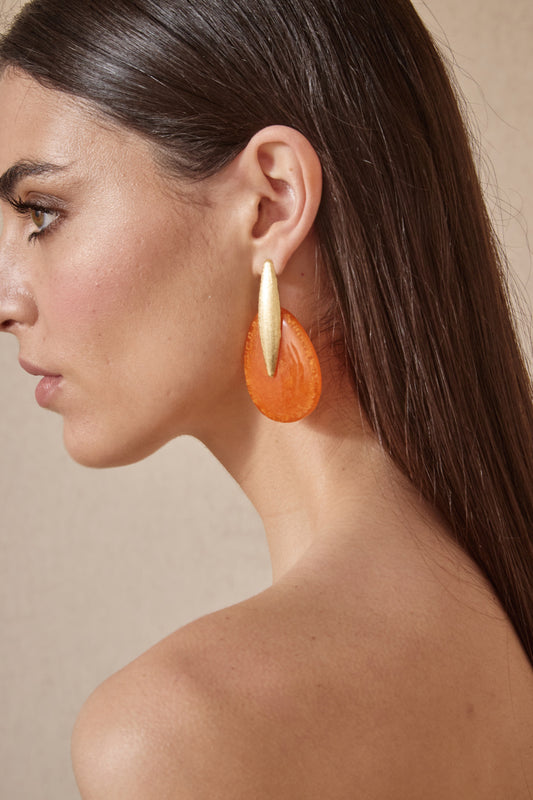 PENDIENTES BLANCA NARANJA