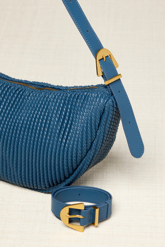 BOLSO MEDIALUNA AZUL