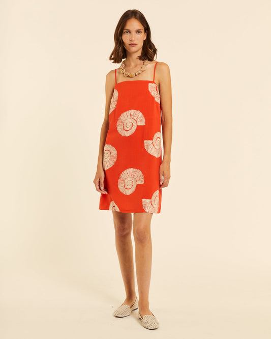 VESTIDO TIRANTAS CON BORDADO CARACOLAS