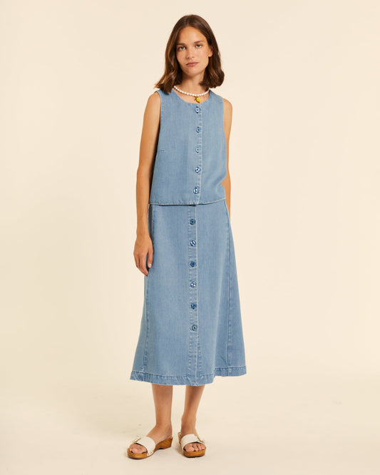 CHALECO TIRANTES DENIM