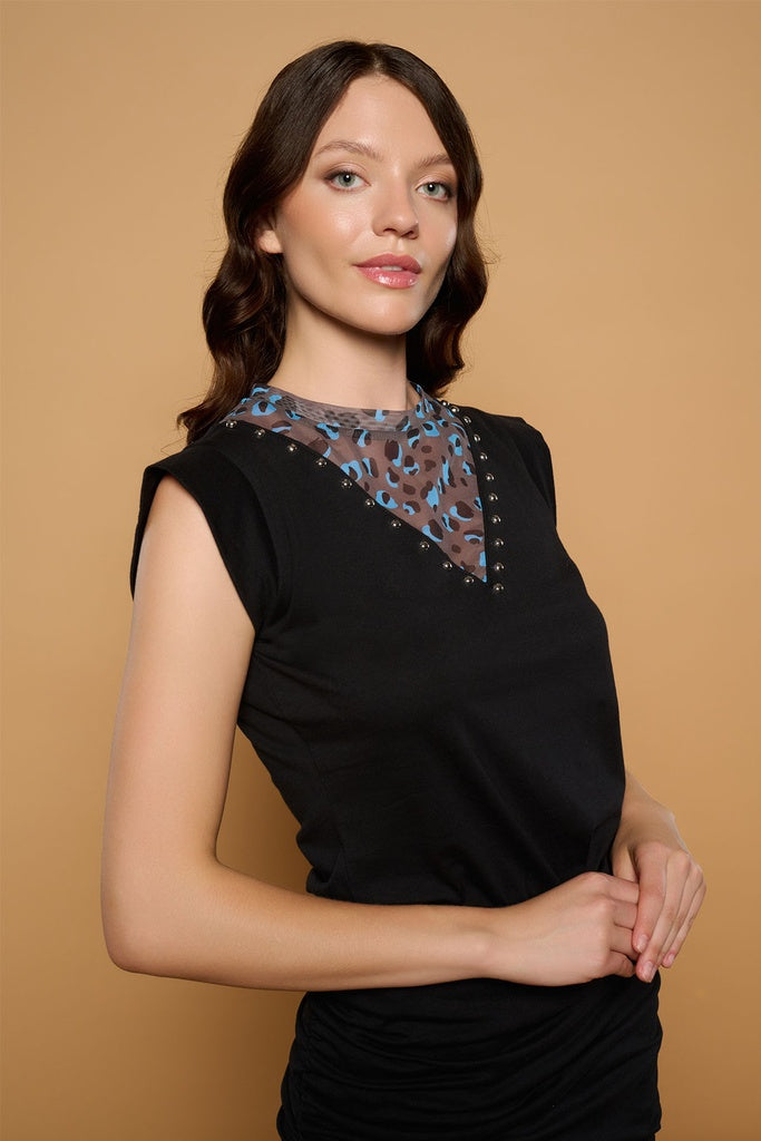TOP BLACK GENETTA