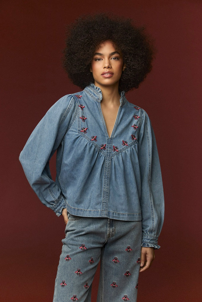 CAMISA VAQUERA BEE TOP