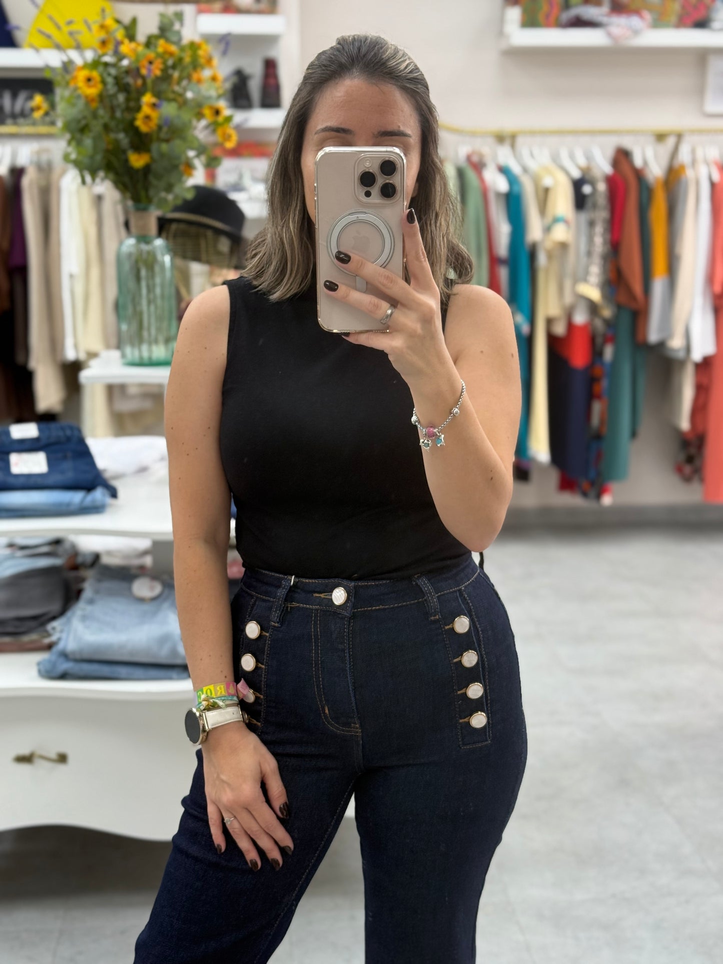 PANTALON VAQUERO BOTONES LATERALES