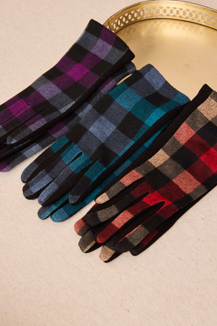 GUANTE CUADROS BICOLOR