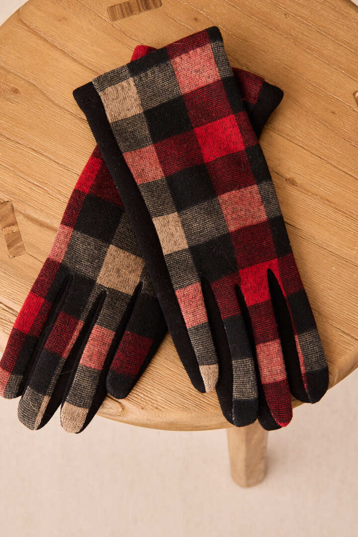 GUANTE CUADROS BICOLOR