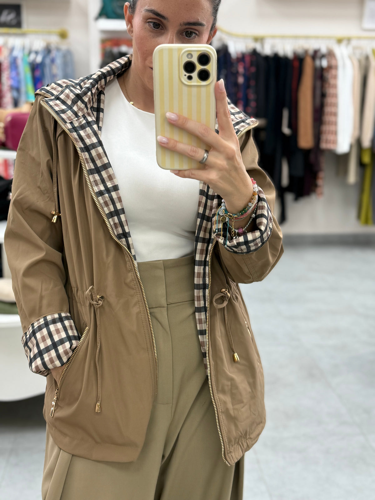 PARKA REVERSIBLE CUADROS VICHI