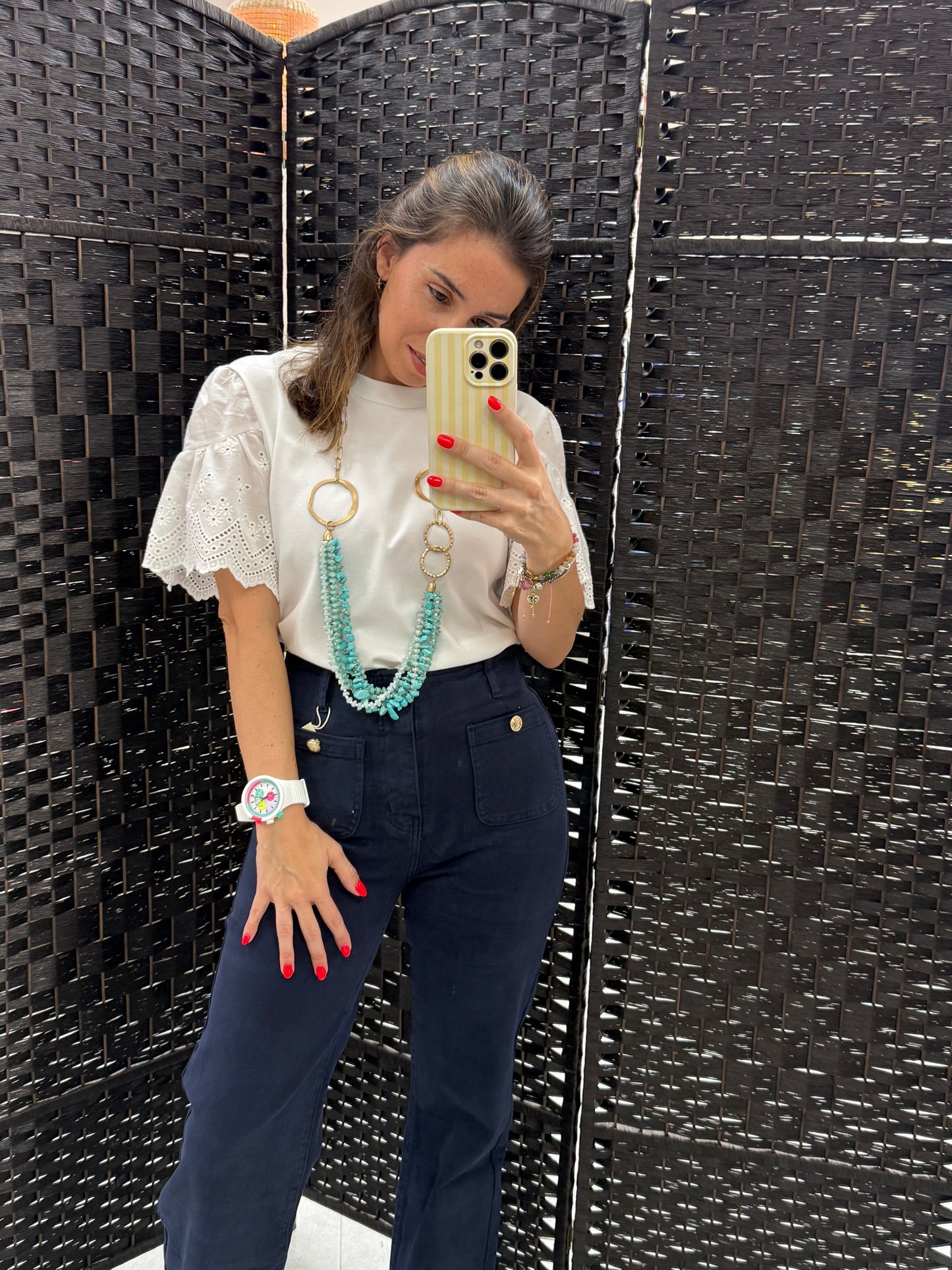 PANTALON VAQUELO ELASTICO AZUL MARINO BOLSILLOS