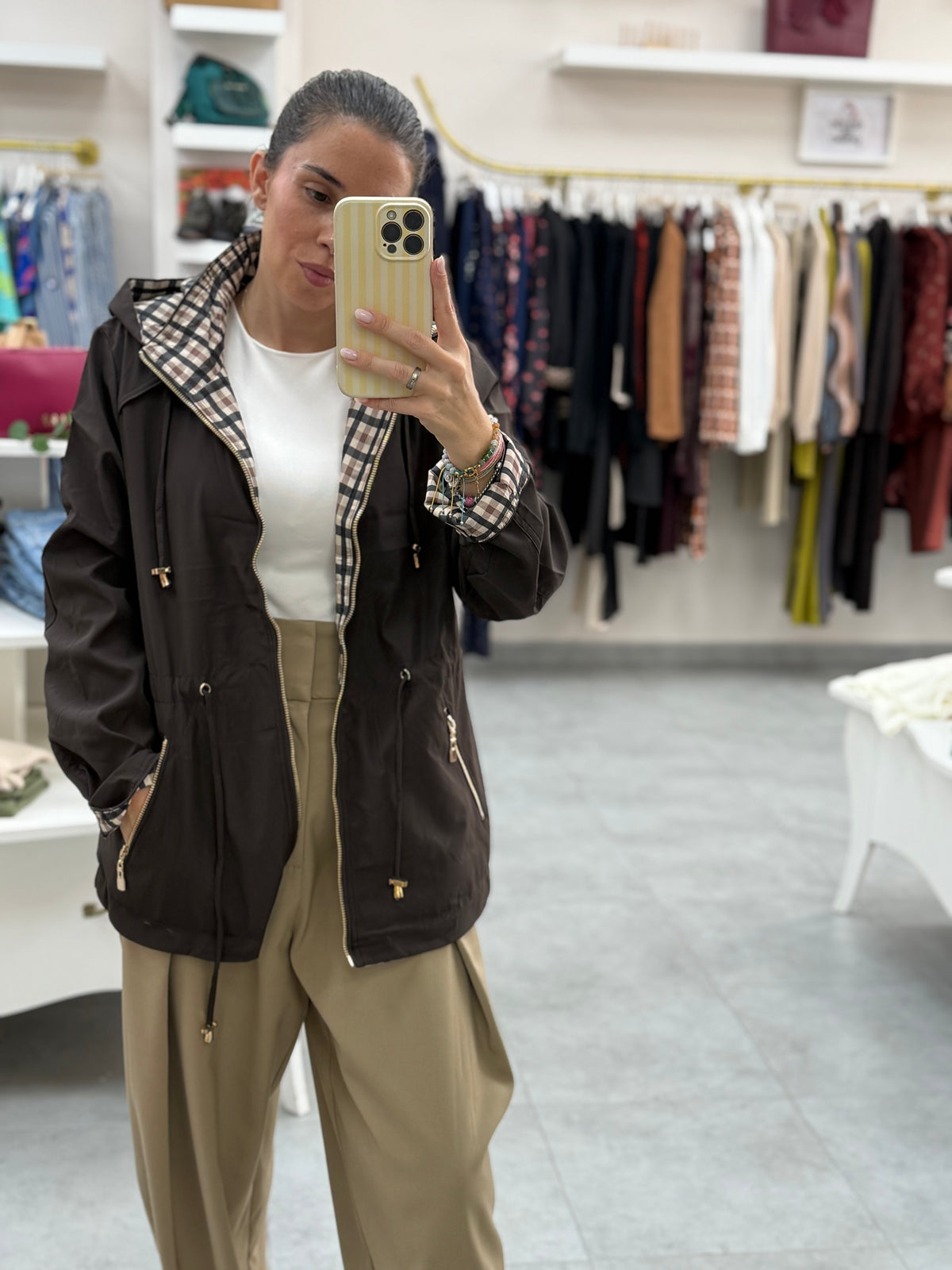 PARKA REVERSIBLE CUADROS VICHI