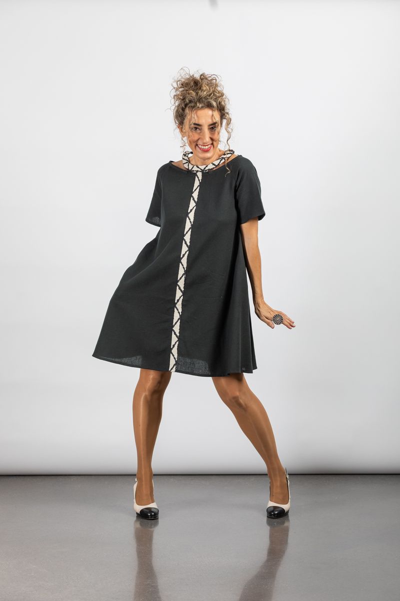 VESTIDO CORTO CLEO NEGRO EGYPTIAN QUEENS