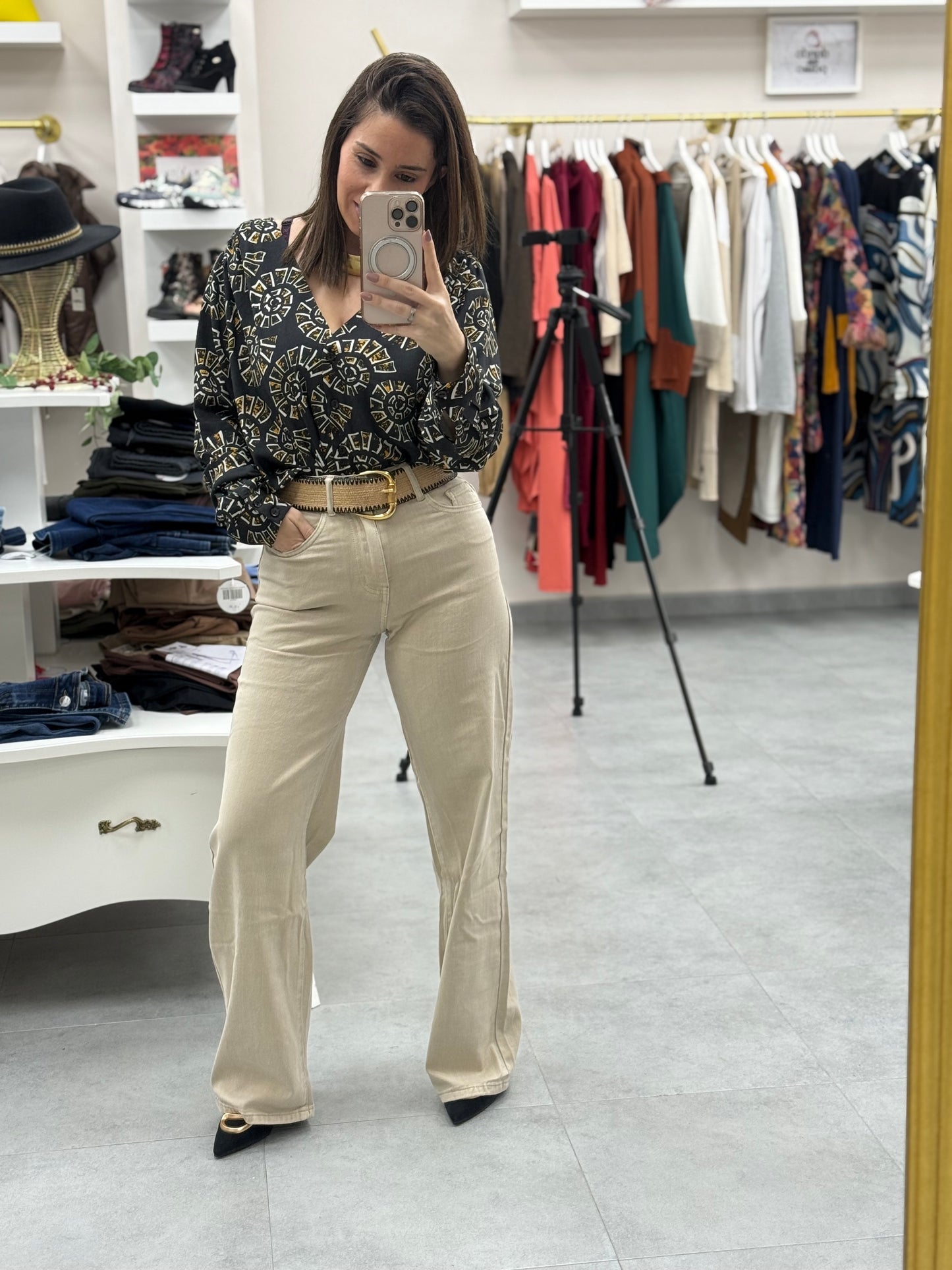 PANTALON VAQUERO LEWISS BEIGE