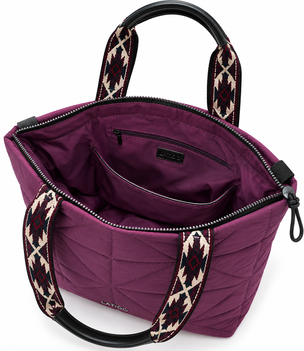 BOLSO SHOPPER ACOLCHADO TEJIDO TECNO