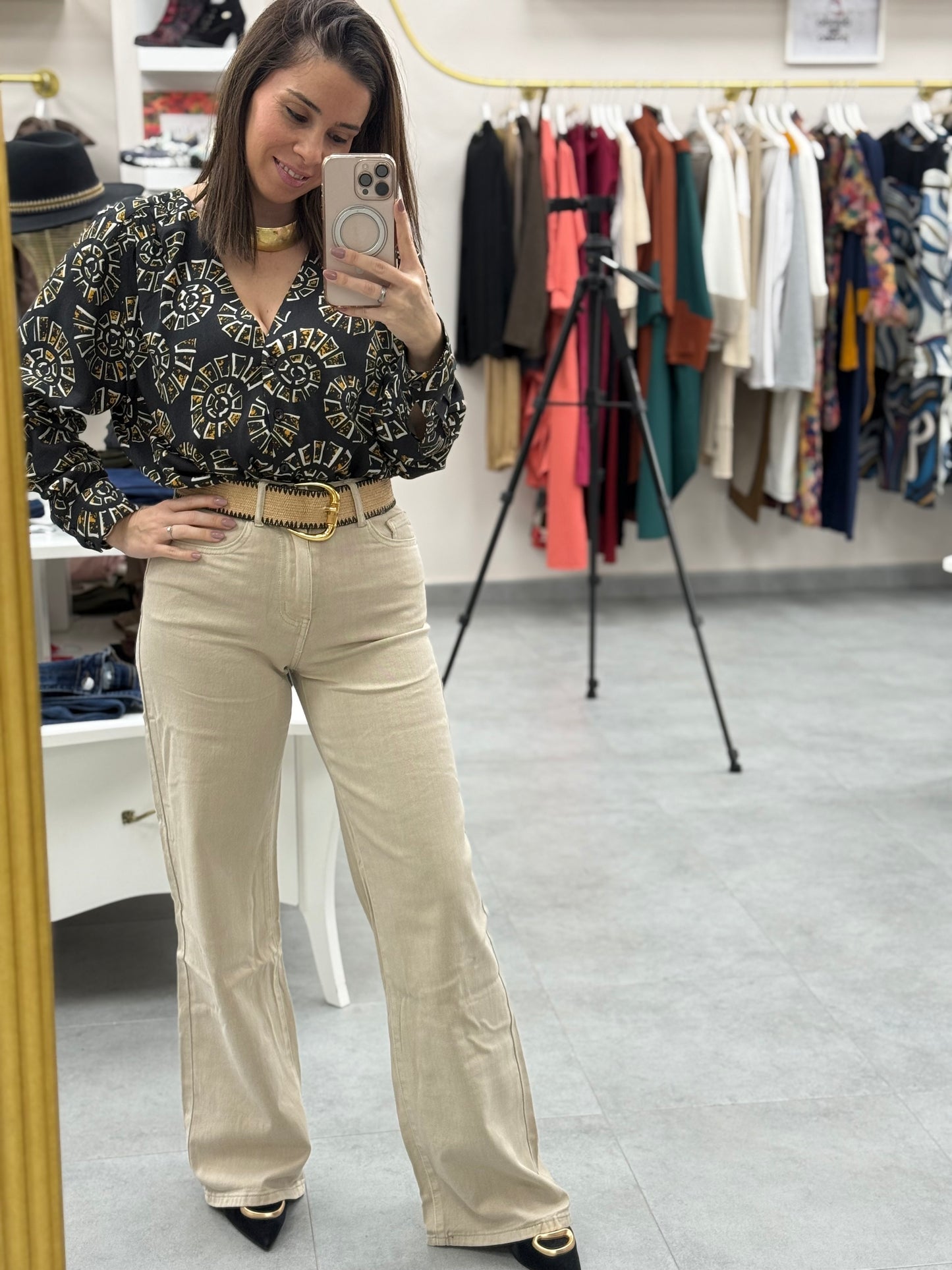 PANTALON VAQUERO LEWISS BEIGE