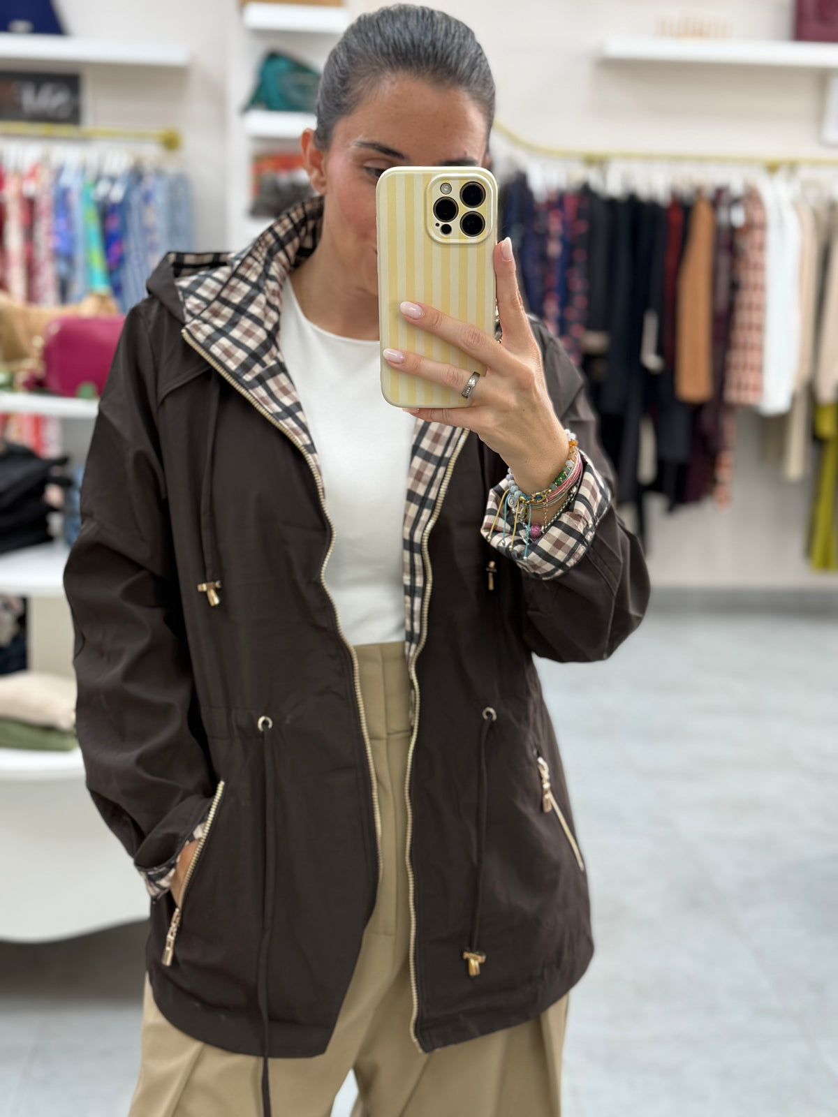 PARKA REVERSIBLE CUADROS VICHI