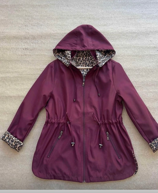 GABARDINA BURDEOS REVERSIBLE