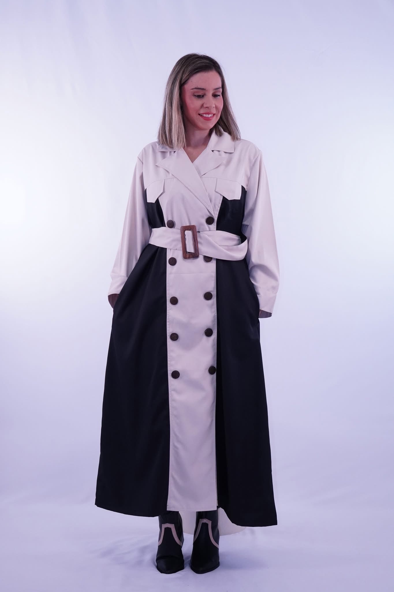 GABARDINA VESTIDO LAFORET NEGRA