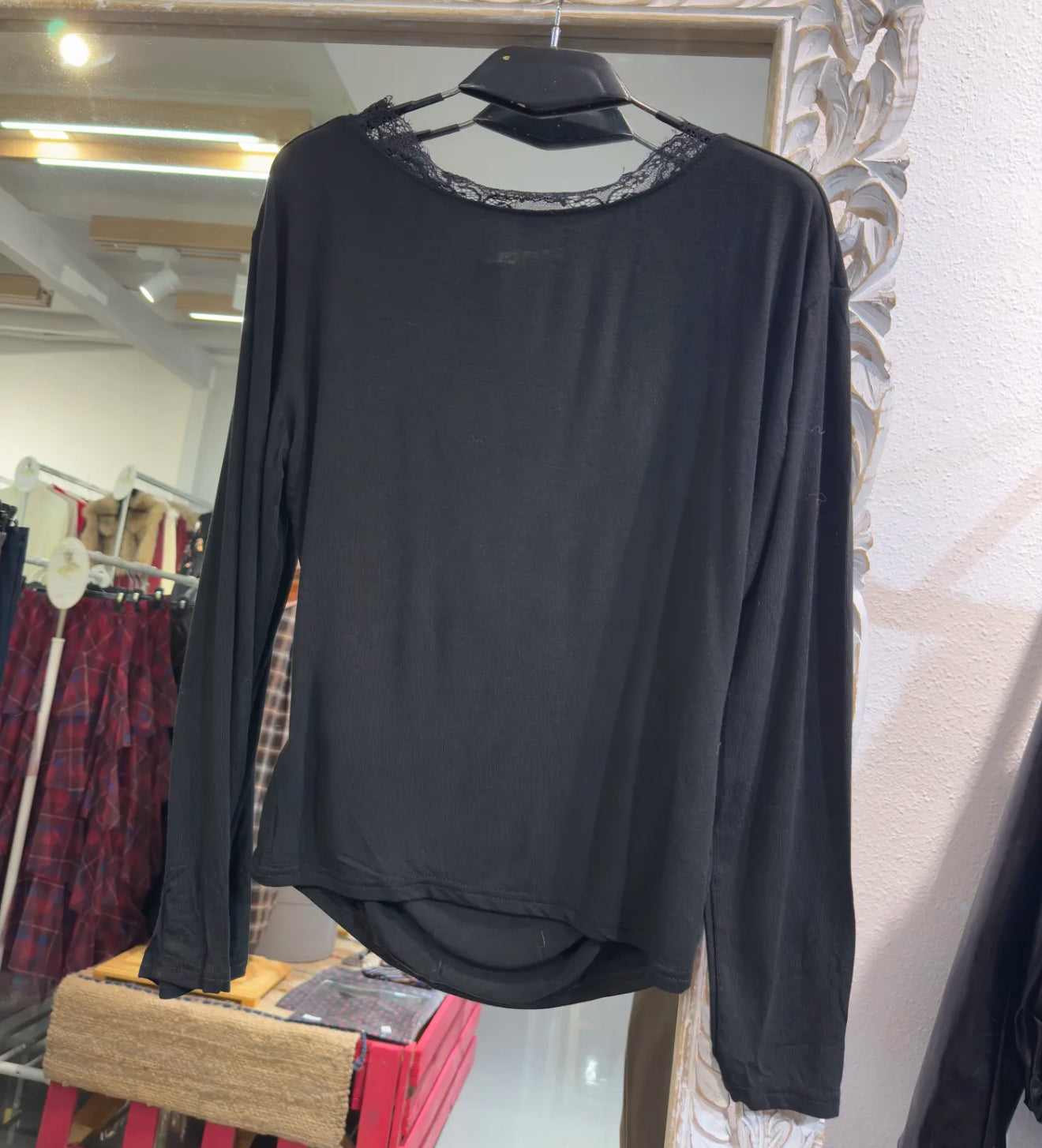 CAMISETA ALGODON ENCAJES