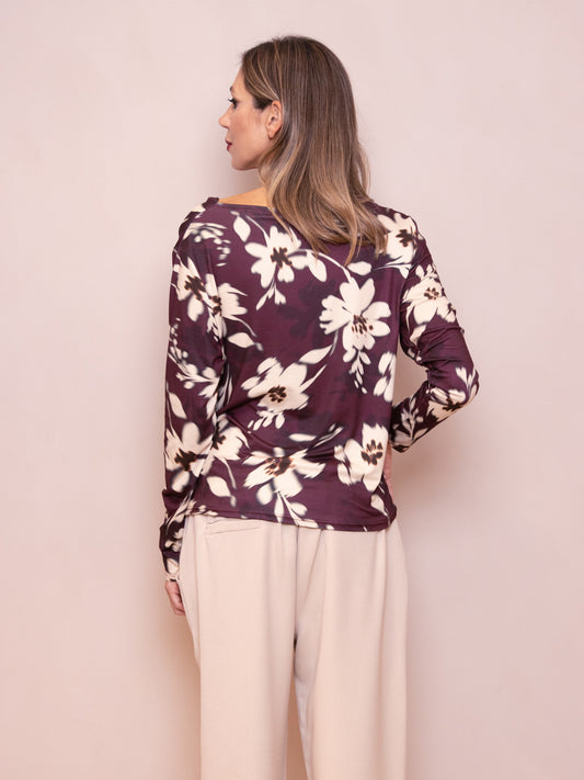 BLUSA PURPURA BEIGE