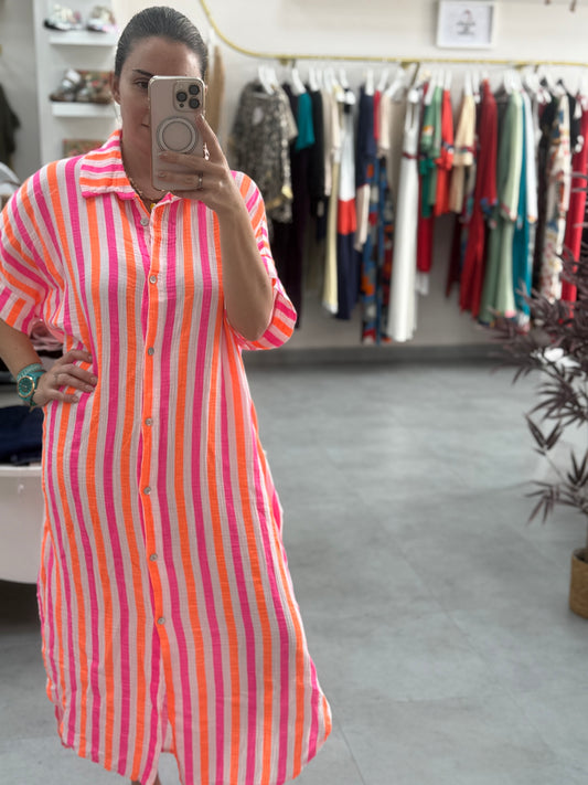 CAMISOLA FLÚOR ABOTONADA