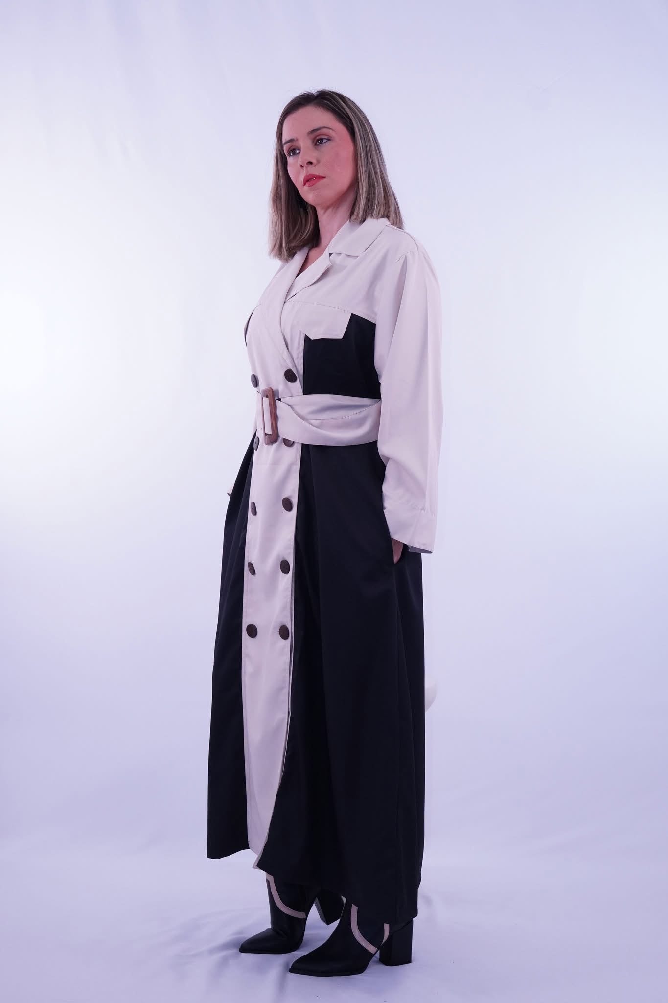 GABARDINA VESTIDO LAFORET NEGRA