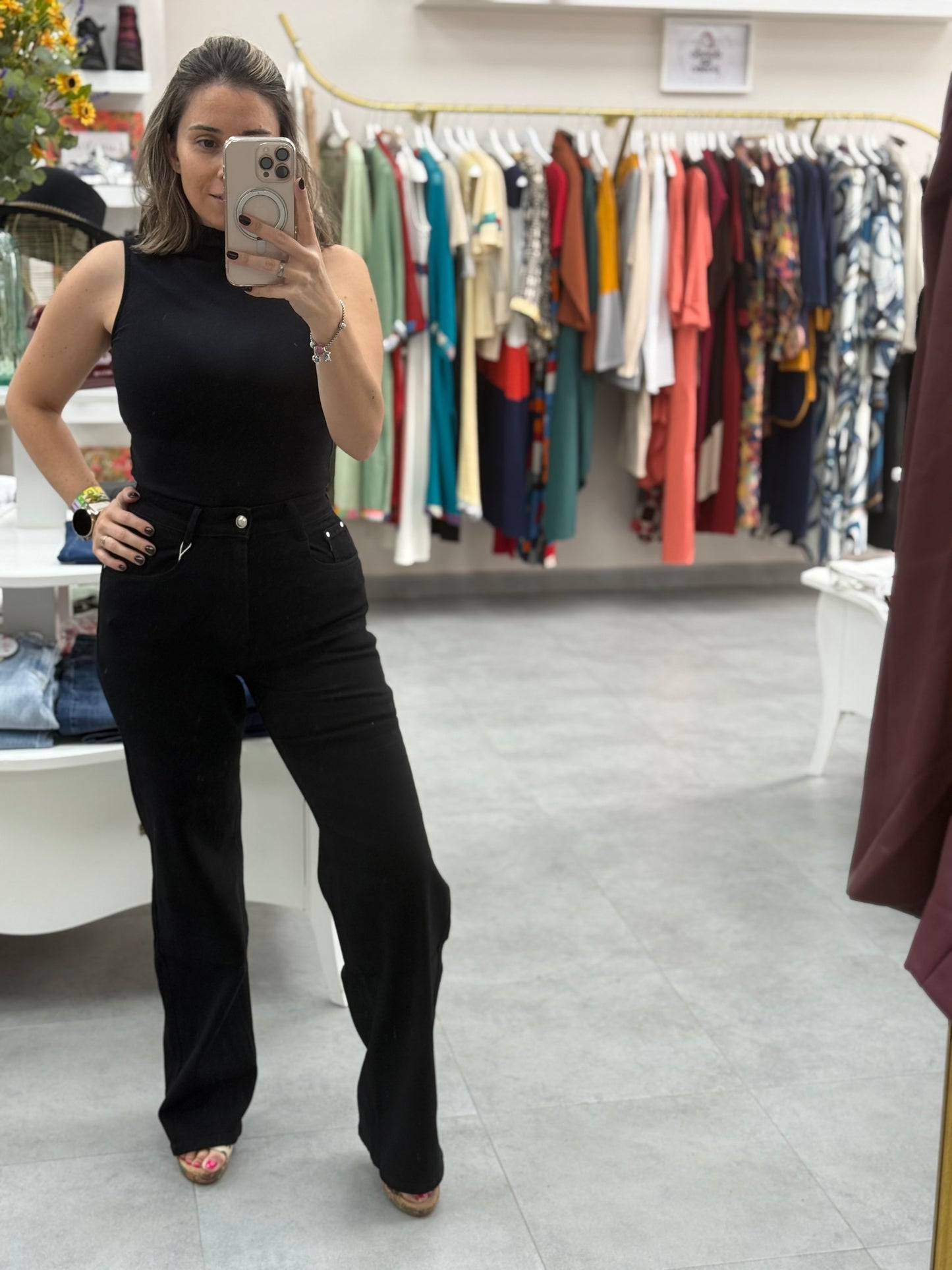 PANTALON VAQUERO NEGRO