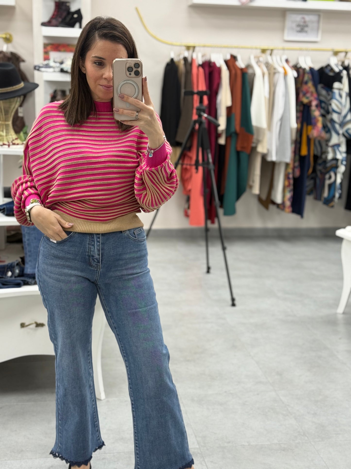 PANTALON VAQUERO REMATE ENCAJE