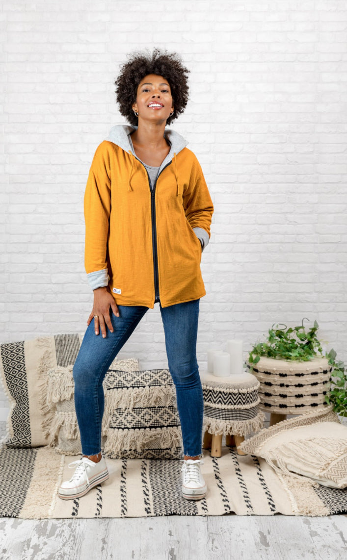 CHAQUETA REVERSIBLE MAR GRIS ALMA