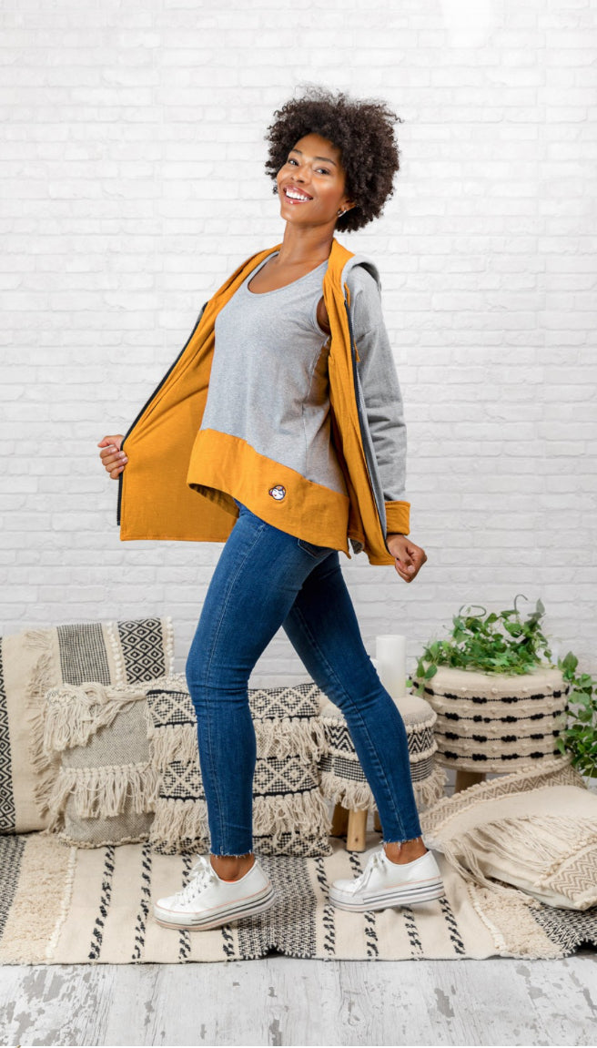 CHAQUETA REVERSIBLE MAR GRIS ALMA