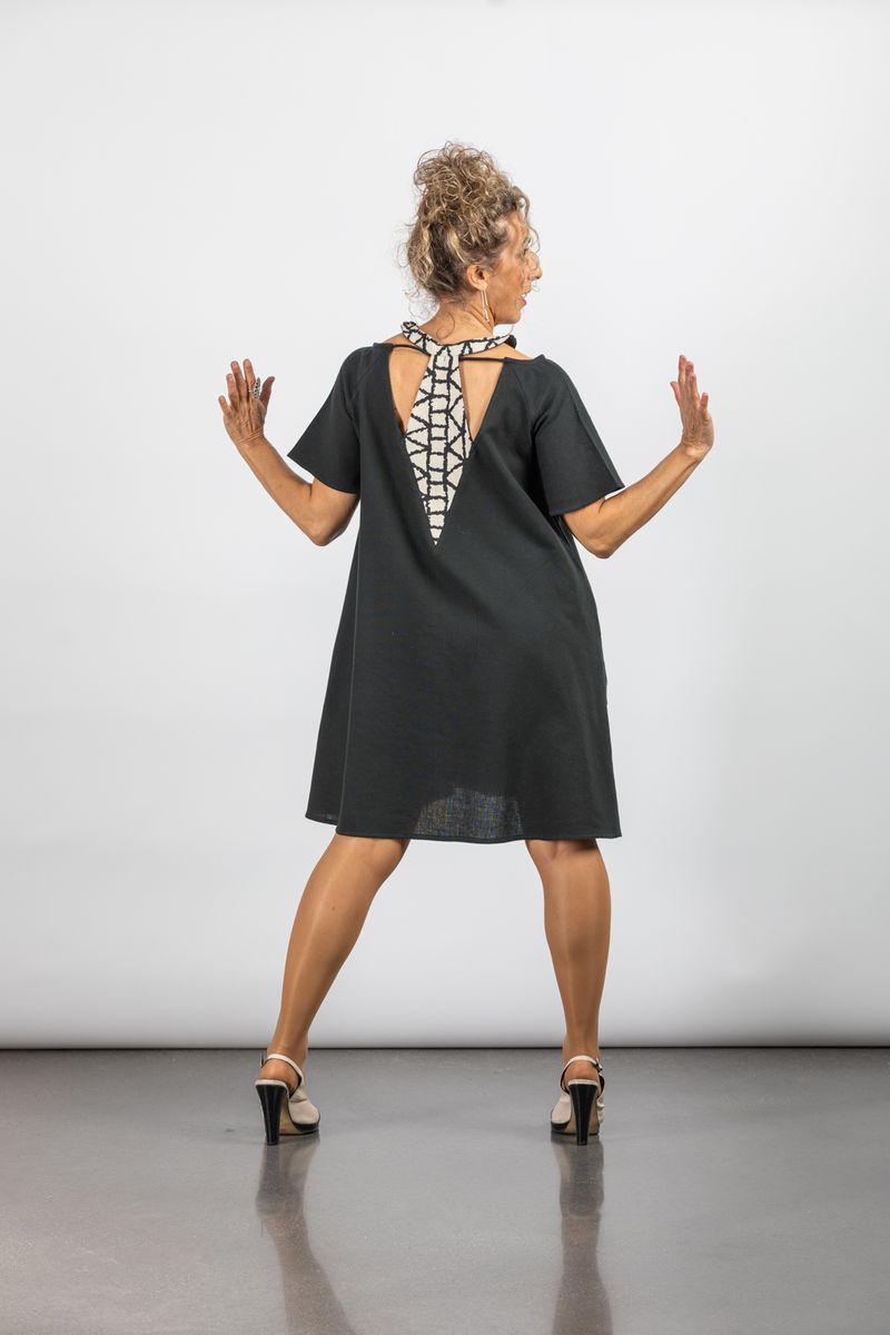 VESTIDO CORTO CLEO NEGRO EGYPTIAN QUEENS