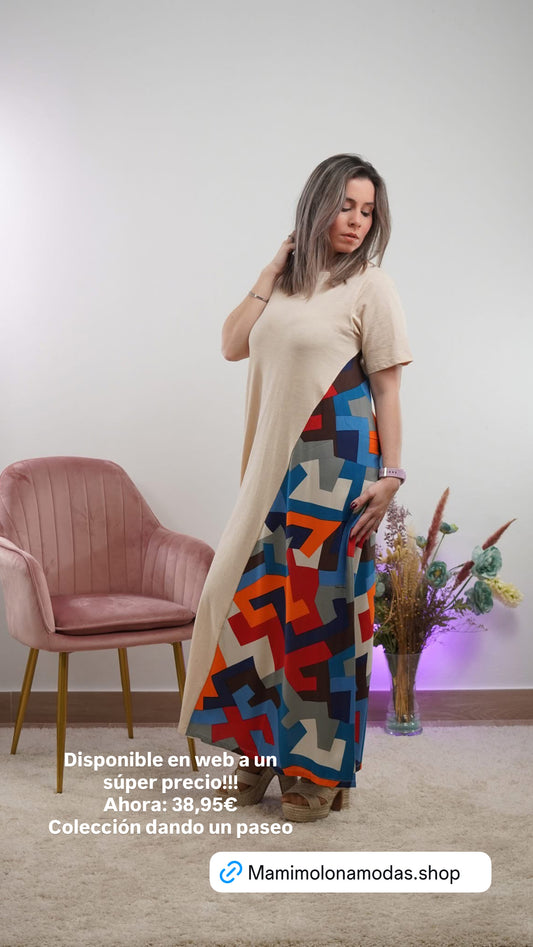 VESTIDO BREEZE BEIGE BAMBU FRESH