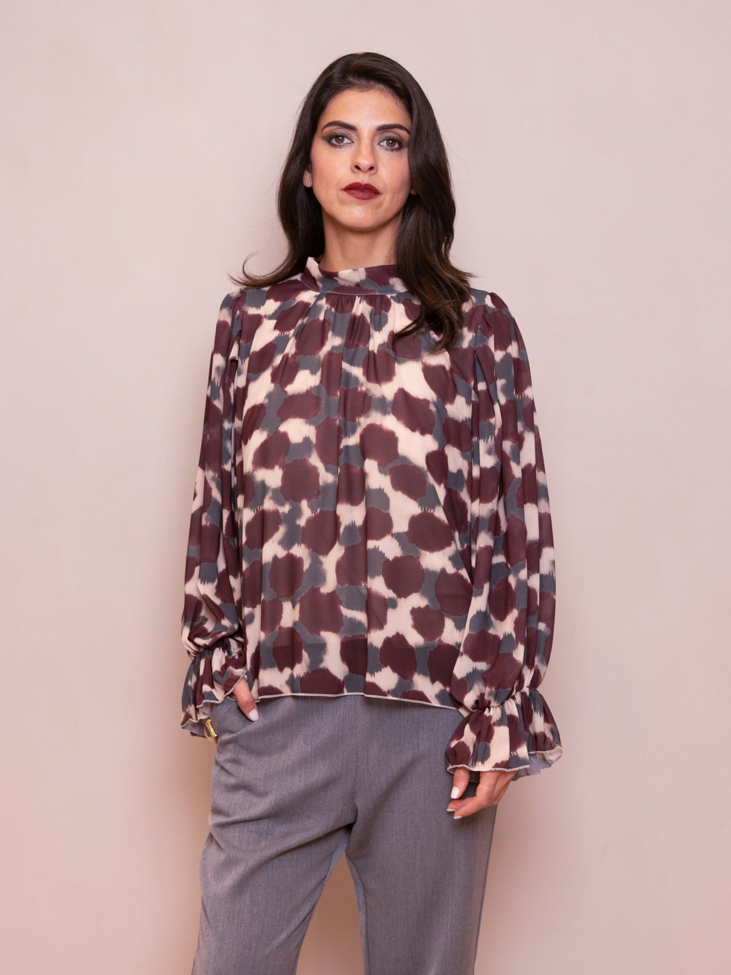 BLUSA BURDEO BEIGE