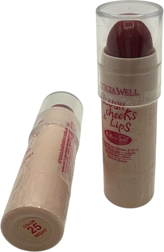 COLORETE EN CREMA PARA MEJILLAS Y LABIOS COLOR 25 NIGHT