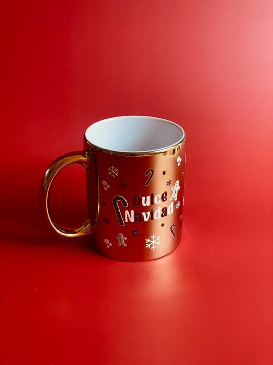 TAZA DORADA NAVIDEÑA