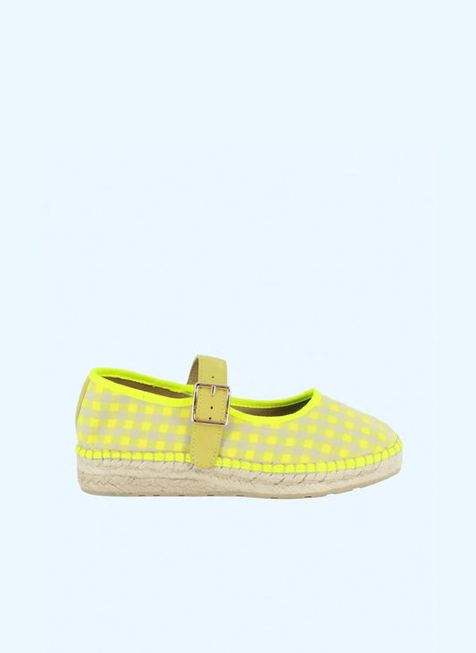 BAILARINAS VICHY AMARILLO FLUOR HEBILLA JANE 21
