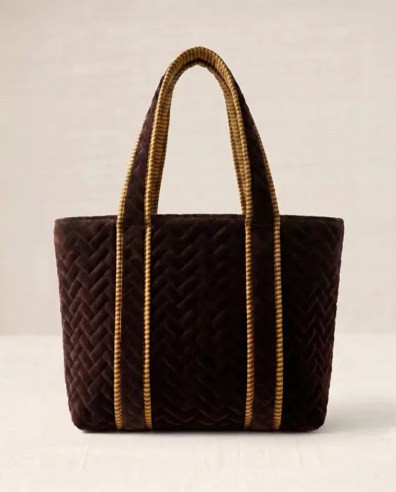 BOLSO SHOPPER TERCIOPELO ACOLCHADO