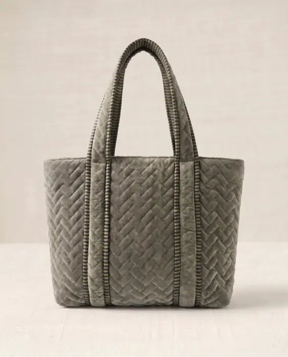 BOLSO SHOPPER TERCIOPELO ACOLCHADO